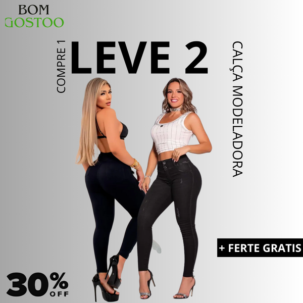 Calça Modeladora lift butt - Compre 1 & Leve 2  - Frete Grátis + Brinde Exclusivo