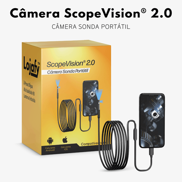 Câmera Sonda Portátil ScopeVision® 2.0 (ÚLTIMAS UNIDADES) - Frete Grátis+ Brinde Exclusivo